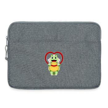 Turtle Bridal Heart Wedding - Laptop bag 15" - heather grey - Front