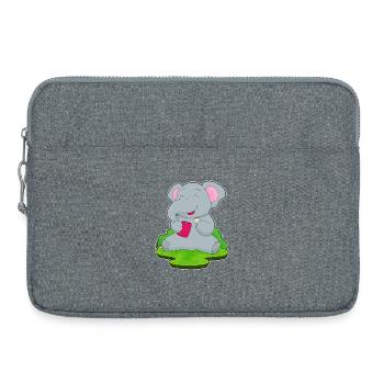 Chips de pommes de terre éléphant - Sacoche pour ordinateur portable 15 pouces - gris chiné - Devant