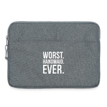 worst handmaid ever - Laptop bag 15" - heather grey - Front