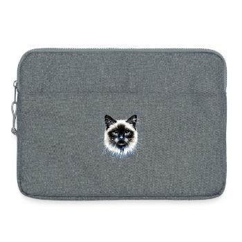 Birma Katze Heilige Birmakatze Süße Birma Katzen - Laptoptasche 15" - Grau meliert - Vorne