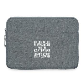 the customer is always right - Laptop bag 15" - heather grey - Front