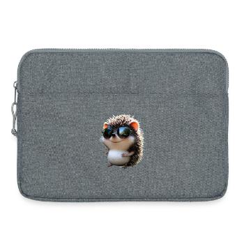Igel Weißbauchigel Stacheligel Liebe Süßer Igel - Laptoptasche 15" - Grau meliert - Vorne