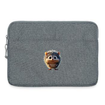 Igel Weißbauchigel Stacheligel Liebe Süßer Igel - Laptoptasche 15" - Grau meliert - Vorne