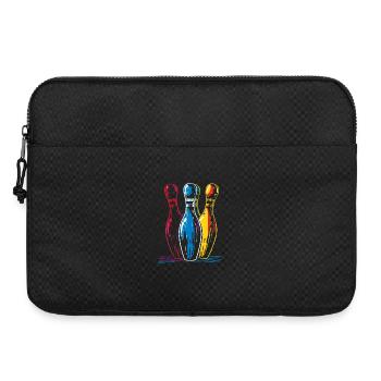 Oldschool Bowling Drawing - Laptop bag 15" - black - Front