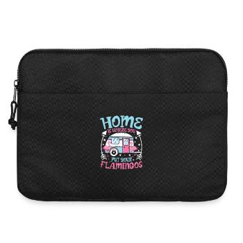 home is where you put your flamingos - Laptoptasche 15" - Schwarz - Vorne