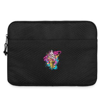 Taches de peinture de cornet de crème glacée - Sacoche pour ordinateur portable 15 pouces - noir - Devant