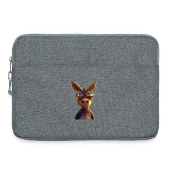 Esel Hausesel Donkey Reiten Stall Liebe Süßer Esel - Laptoptasche 15" - Grau meliert - Vorne