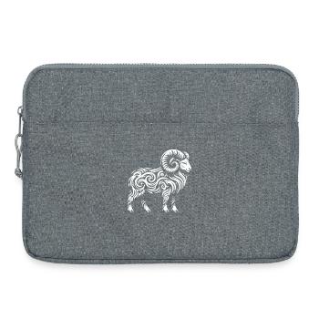 Bélier tribal - Sacoche pour ordinateur portable 15 pouces - gris chiné - Devant