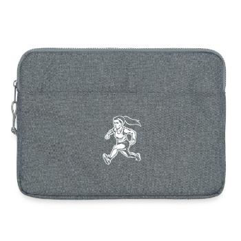Läuferin Skizze - Laptoptasche 15" - Grau meliert - Vorne