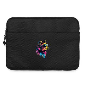 Cat Sunglasses Headphones Music Colorful DJ Cats - Laptop bag 15" - black - Front
