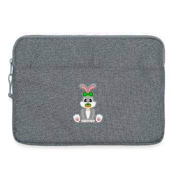 Sucette pour bébé lapin - Sacoche pour ordinateur portable 15 pouces - gris chiné - Devant