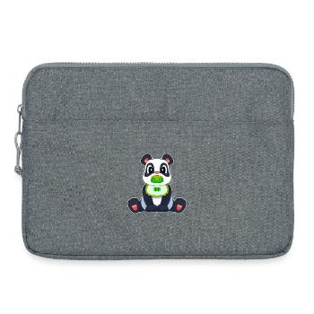 Tétine pour bébé Panda - Sacoche pour ordinateur portable 15 pouces - gris chiné - Devant