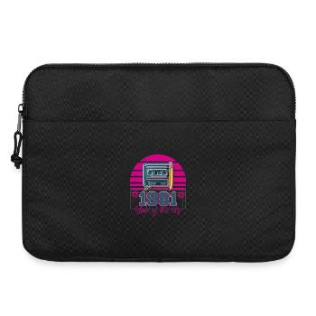 Retro Kassette 1981 - Laptoptasche 15" - Schwarz - Vorne