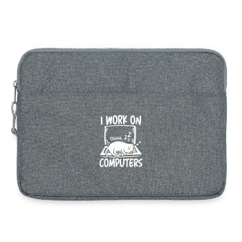 I work on computers - Laptoptasche 15" - Grau meliert - Vorne
