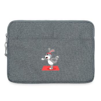 Rabbit Yoga Fitness Gymnastics - Laptop bag 15" - heather grey - Front