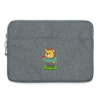 Fleur de lion - Sacoche pour ordinateur portable 15 pouces - gris chiné - Devant