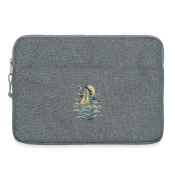 Voile graphique - Sacoche pour ordinateur portable 15 pouces - gris chiné - Devant