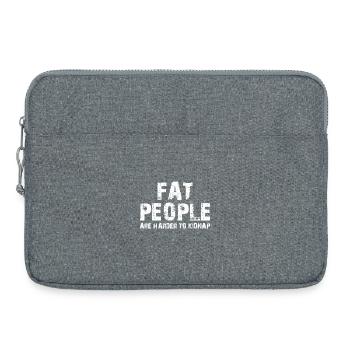 fat people are harder to kidnap - Laptoptasche 15" - Grau meliert - Vorne