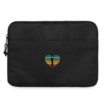 Posaunist Silhouette Posaune Retro Herz - Laptoptasche 15" - Schwarz - Vorne