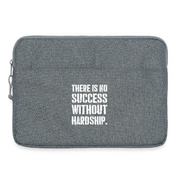 there is no success without hardship - Laptoptasche 15" - Grau meliert - Vorne