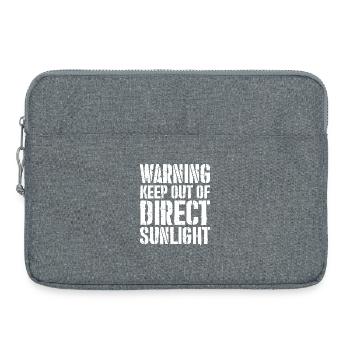 Avertissement Garder à l’abri de la lumière directe du soleil Chemise drôle - Sacoche pour ordinateur portable 15 pouces - gris chiné - Devant