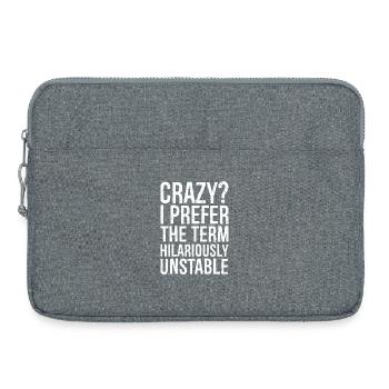 Fou, je préfère le terme hilarant et instable - Sacoche pour ordinateur portable 15 pouces - gris chiné - Devant