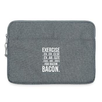 Bacon Exercise - Laptop bag 15" - heather grey - Front