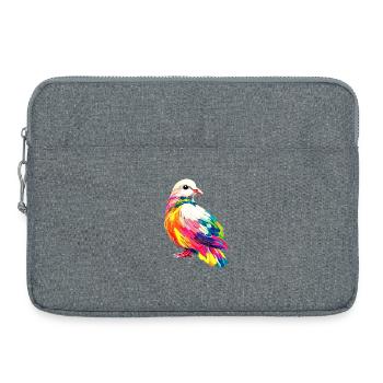 Taube Weiß Stadttaube Ringeltaube Weiße Tauben - Laptoptasche 15" - Grau meliert - Vorne
