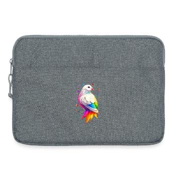 Taube Weiß Stadttaube Ringeltaube Weiße Tauben - Laptoptasche 15" - Grau meliert - Vorne