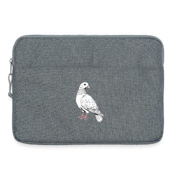 Taube Weiß Stadttaube Ringeltaube Weiße Tauben - Laptoptasche 15" - Grau meliert - Vorne