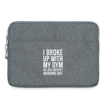 J’ai rompu avec ma drôle de chemise en chewing-gum - Sacoche pour ordinateur portable 15 pouces - gris chiné - Devant
