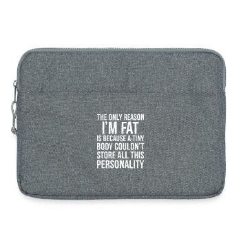 the only reason I'm fat funny shirt - Laptoptasche 15" - Grau meliert - Vorne