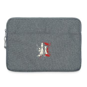 Schach Streetart - Laptoptasche 15" - Grau meliert - Vorne