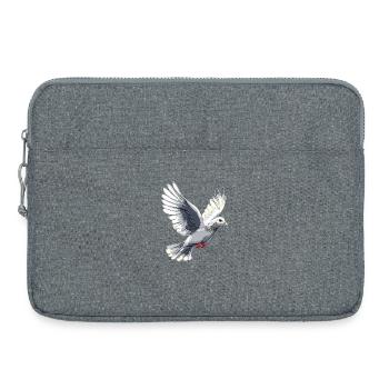 Taube Weiß Frieden Peace Ringeltaube Weiße Tauben - Laptoptasche 15" - Grau meliert - Vorne