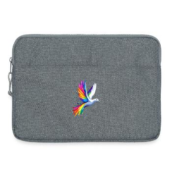 Taube Weiß Frieden Peace Ringeltaube Weiße Tauben - Laptoptasche 15" - Grau meliert - Vorne