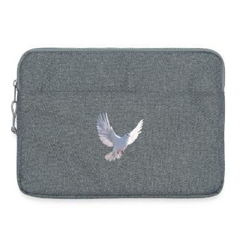 Taube Weiß Frieden Peace Ringeltaube Weiße Tauben - Laptoptasche 15" - Grau meliert - Vorne