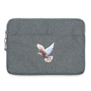 Taube Weiß Frieden Peace Ringeltaube Weiße Tauben - Laptoptasche 15" - Grau meliert - Vorne