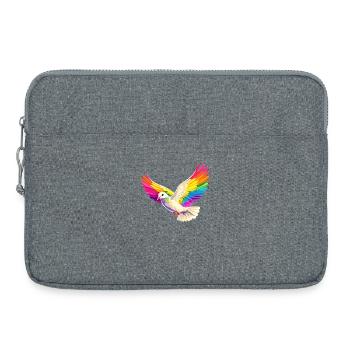 Taube Weiß Frieden Peace Ringeltaube Weiße Tauben - Laptoptasche 15" - Grau meliert - Vorne