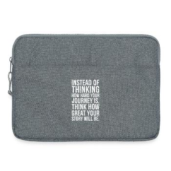 Au lieu de penser à quel point votre voyage est difficile - Sacoche pour ordinateur portable 15 pouces - gris chiné - Devant