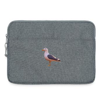 Möwe Strand Meer Nordsee Ostsee Silbermöwe Möwen - Laptoptasche 15" - Grau meliert - Vorne