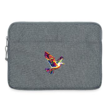Möwe Strand Meer Nordsee Ostsee Silbermöwe Möwen - Laptoptasche 15" - Grau meliert - Vorne