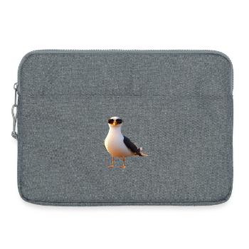 Möwe Strand Meer Nordsee Ostsee Silbermöwe Möwen - Laptoptasche 15" - Grau meliert - Vorne