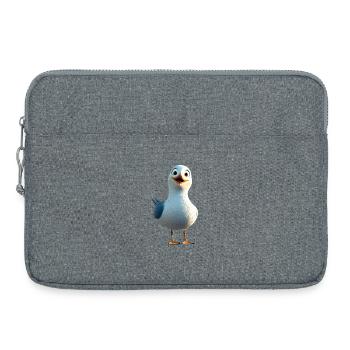 Möwe Strand Meer Nordsee Ostsee Silbermöwe Möwen - Laptoptasche 15" - Grau meliert - Vorne