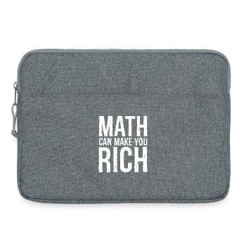 Les mathématiques peuvent vous rendre riche - Sacoche pour ordinateur portable 15 pouces - gris chiné - Devant