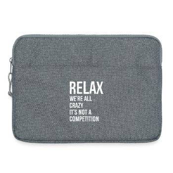 Relax We're all crazy - Laptop bag 15" - heather grey - Front