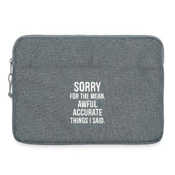 Entschuldigung für die gemeine, schrecklich genaue - Laptoptasche 15" - Grau meliert - Vorne