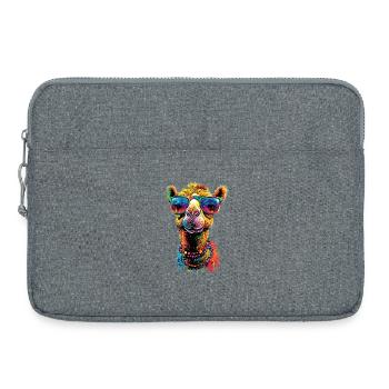 Kamel Dromedar Trampeltier Camel Geschenk Kamele - Laptoptasche 15" - Grau meliert - Vorne