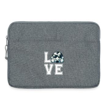 Football cool avec des lunettes de soleil - Fan Love - Sacoche pour ordinateur portable 15 pouces - gris chiné - Devant