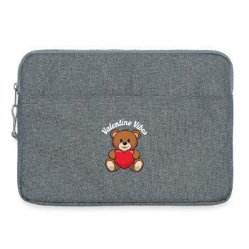 Valentine vibes for lovers on Valentine's Day - Laptop bag 15" - heather grey - Front