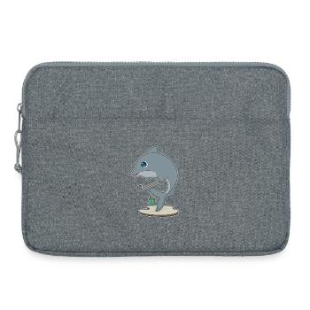 Delfin Feldhockey Hockeyschläger - Laptoptasche 15" - Grau meliert - Vorne